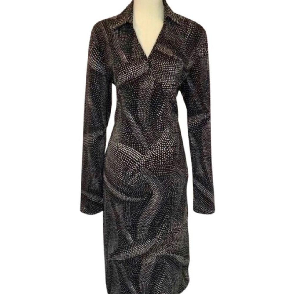 DKNY Mid Length Faux Wrap Dress